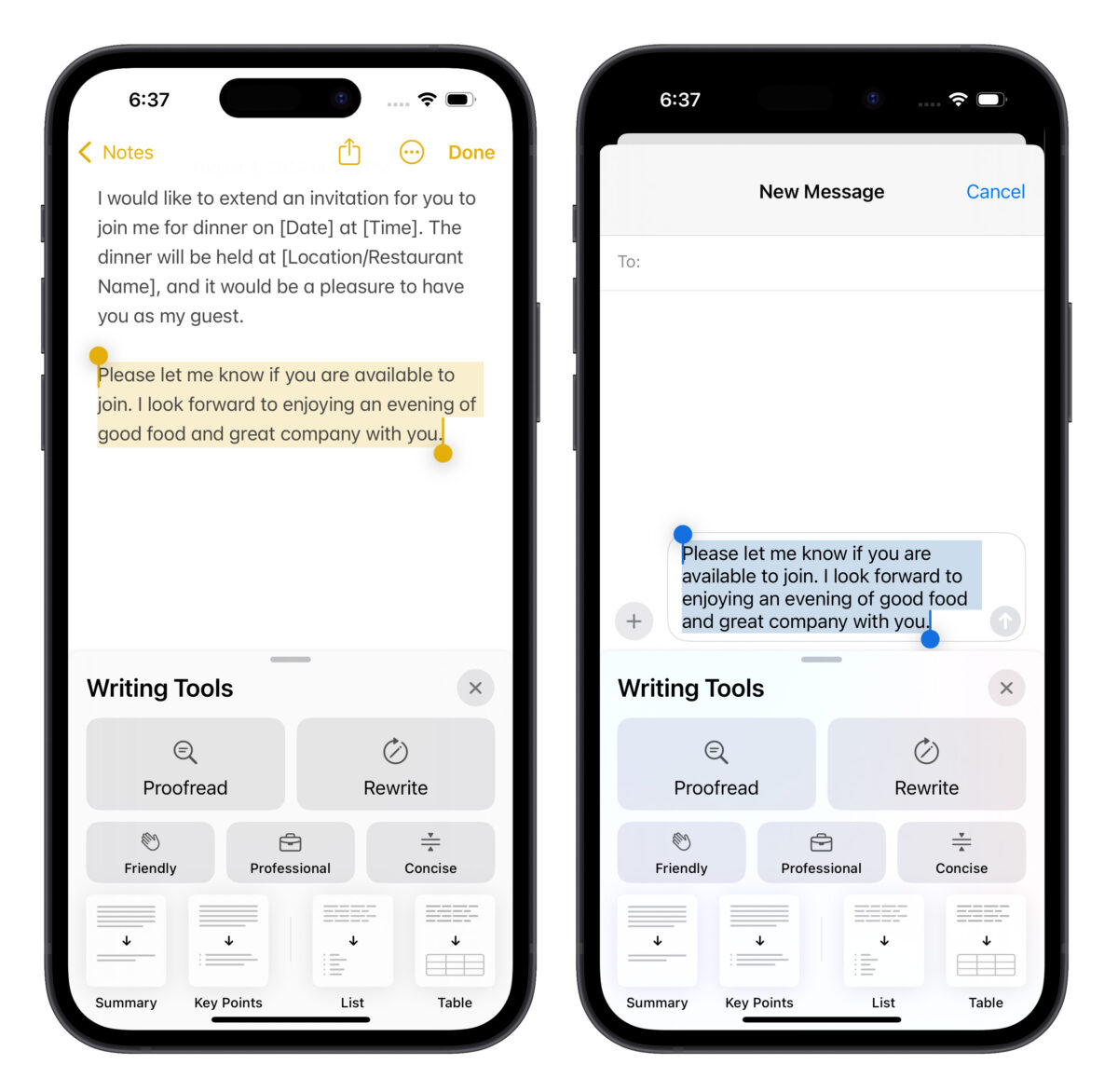 Apple Intelligence 写作工具上手体验：6 大文字功能、随时使用直觉又方便