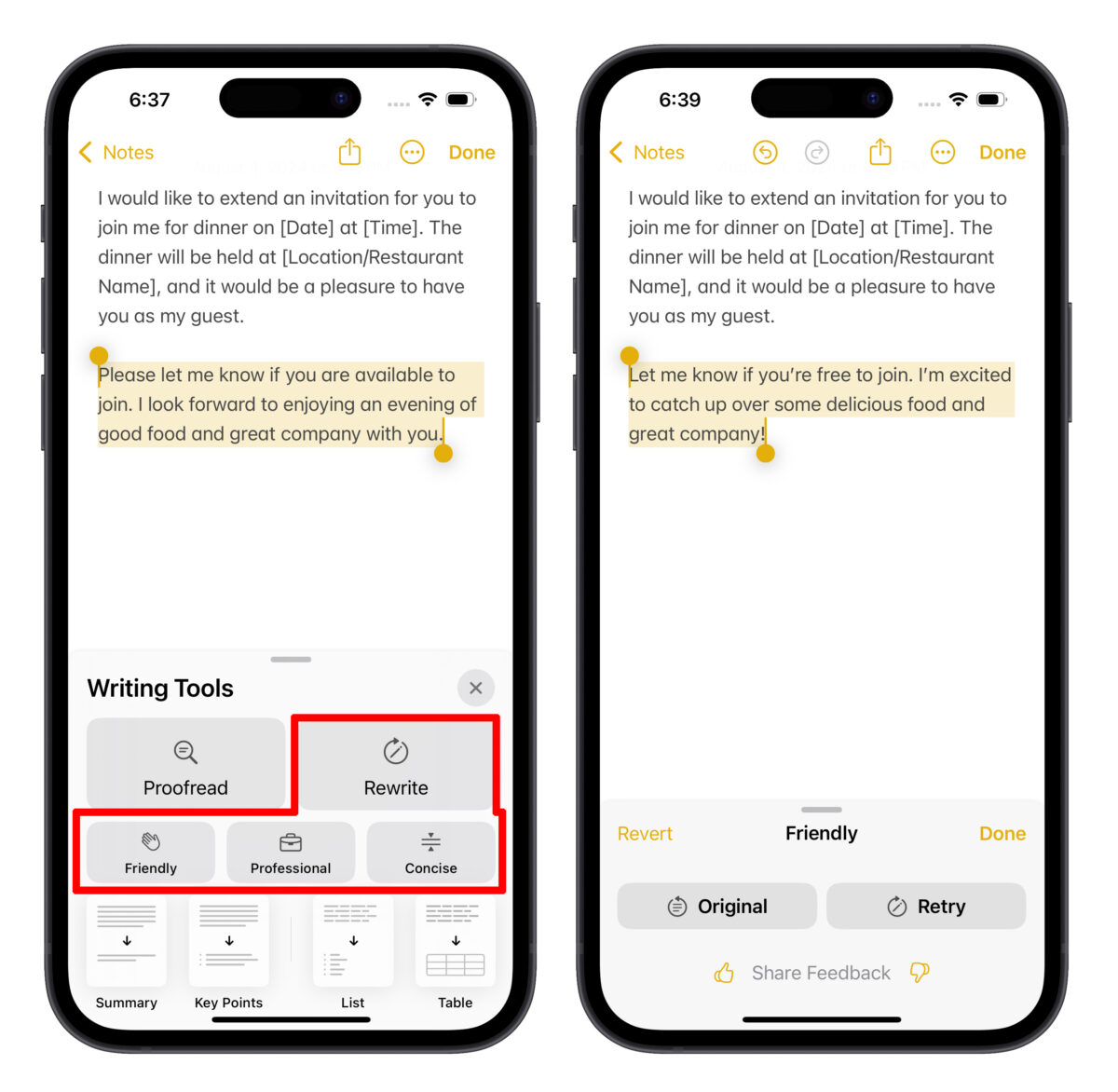 Apple Intelligence 写作工具上手体验：6 大文字功能、随时使用直觉又方便