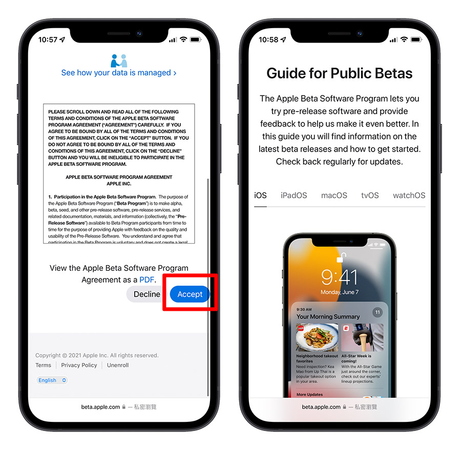 iOS 15 public beta
