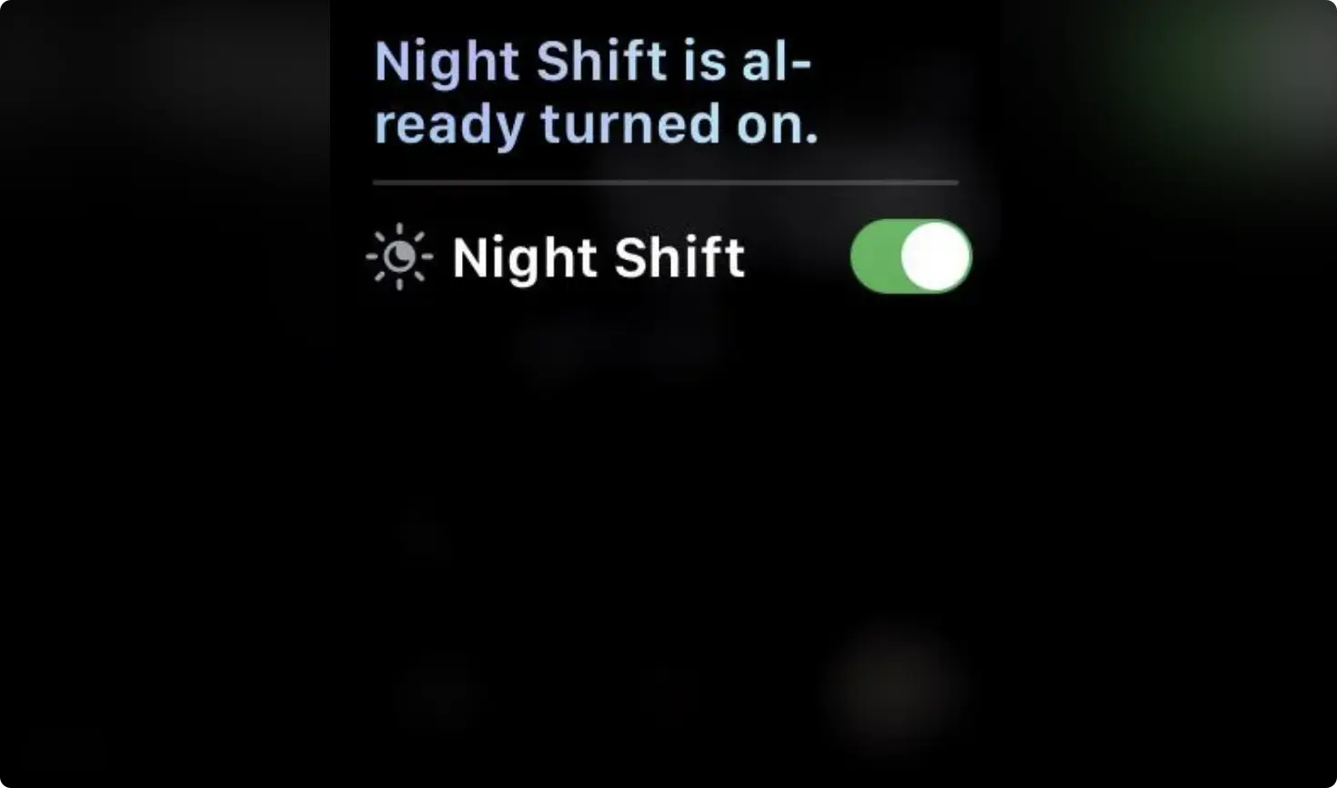 Apple Watch Night Shift 夜览模式