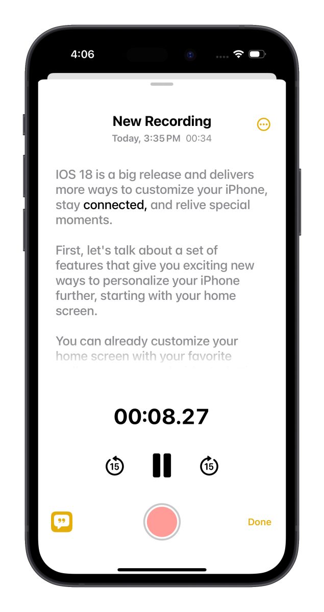 iOS 18 备忘录 4 大亮点新功能教程：语音转文字、数学式计算、重点标记都来了