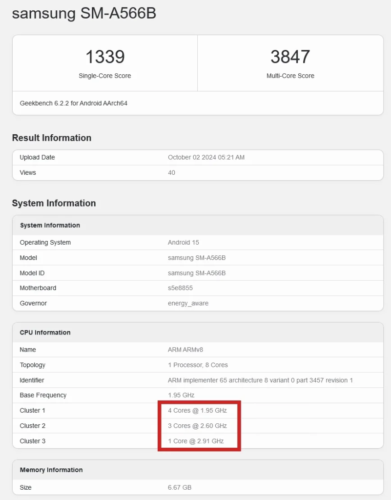 Galaxy A56 跑分曝光，性能也就如此，曾经的性价比机没了
