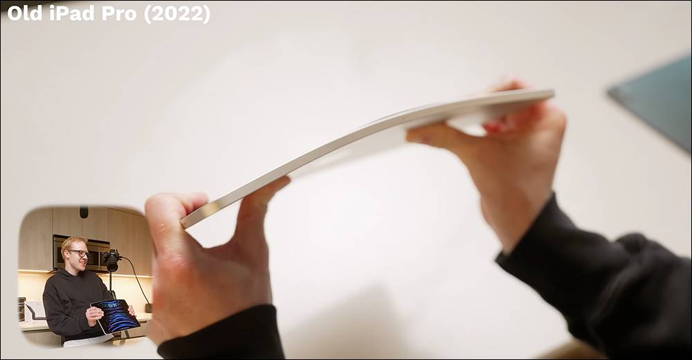 全新 M4 iPad Pro 在暴力测试视频，史上最薄苹果设备，抗弯曲能力表现比前一代更好！ （但还是不建议去折它 - MobGo玩吧
