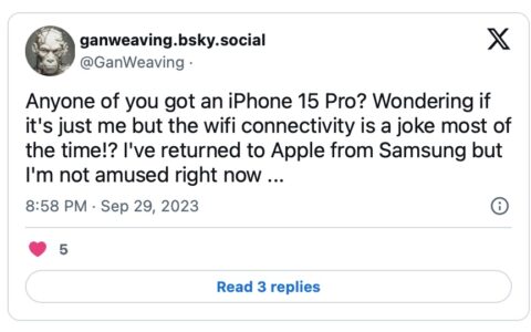 升级到 iOS 17 后觉得 Wi-Fi 变慢不是错觉，很多人也都遇到相同状况