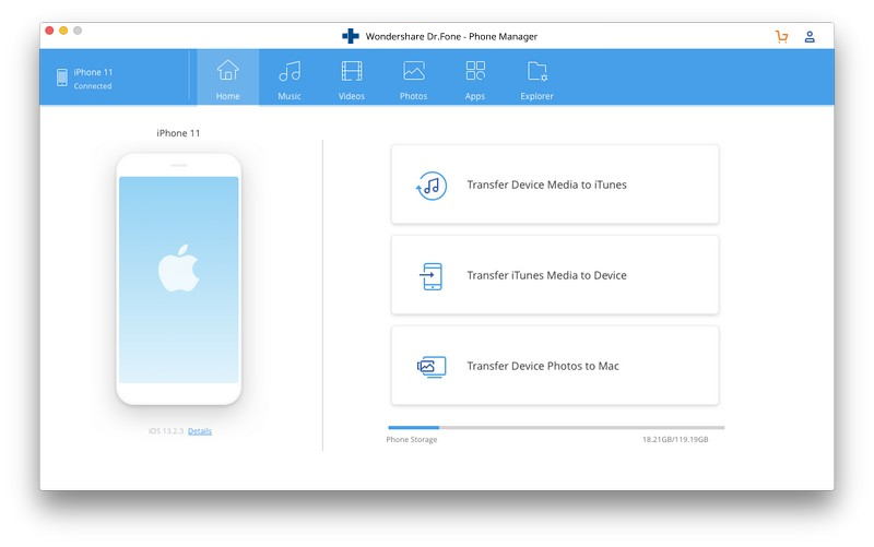 transfer photo from mac to ipad with Dr.Fone