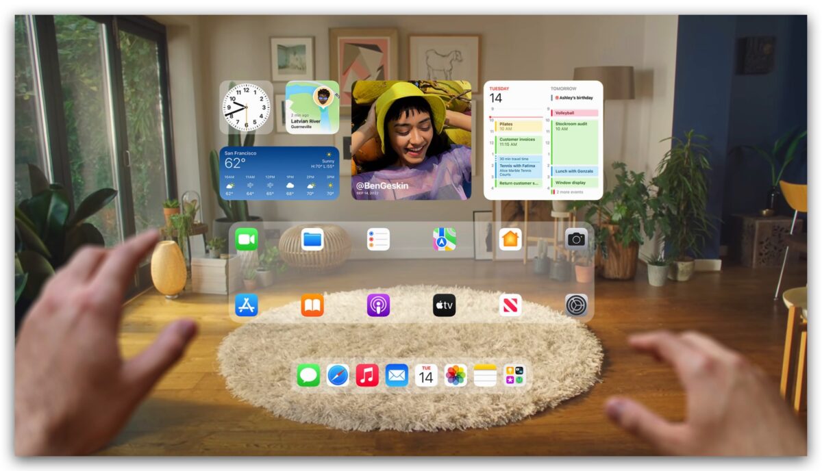 AR VR 头戴式显示器 Reality Pro 混合现实 xrOS WWDC 2023