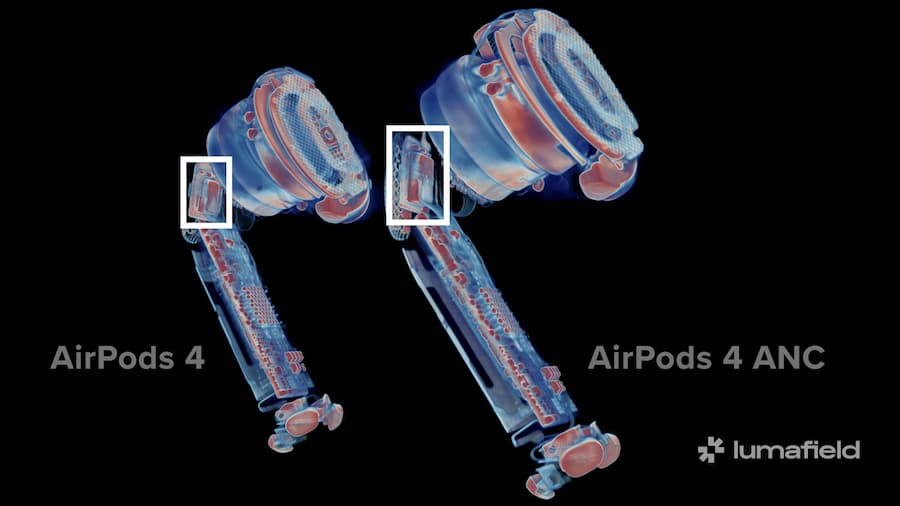 AirPods 4拆解大公开！ 维修难度爆表，两款型号设计差异全揭露 1