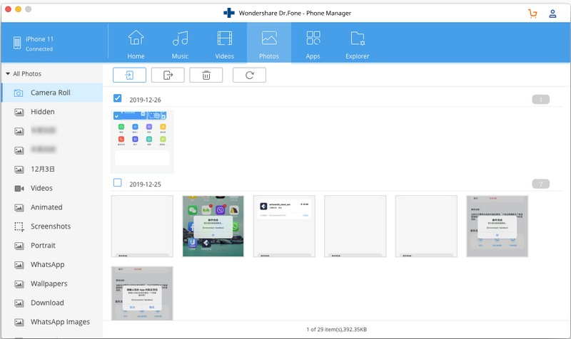 transfer photo from mac to ipad with Dr.Fone