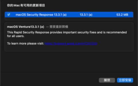 什么是苹果推出的快速安全响应更新？