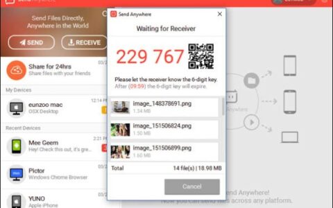 Send Anywhere 跨平台档案传输的完美免费解决方案！支援点对点传输、网路空间